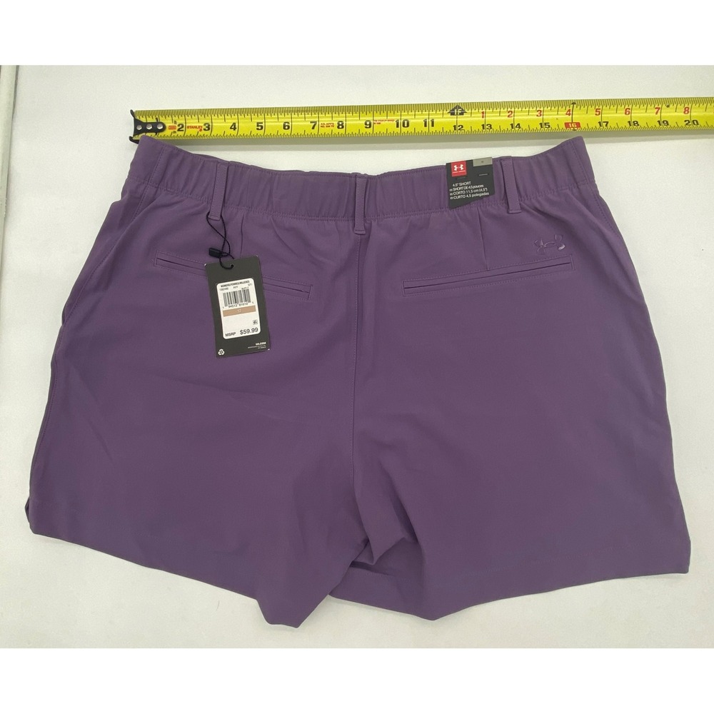 Under Armour Links 4.5 Golf Shorts Womens 12 Purple New 1362480-571